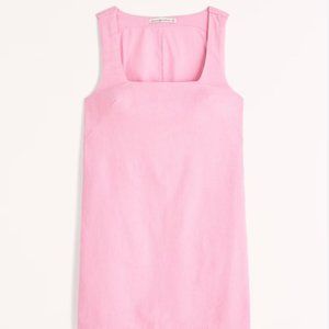 Abercrombie & Fitch Linen-Blend Wide Strap Mini Dress